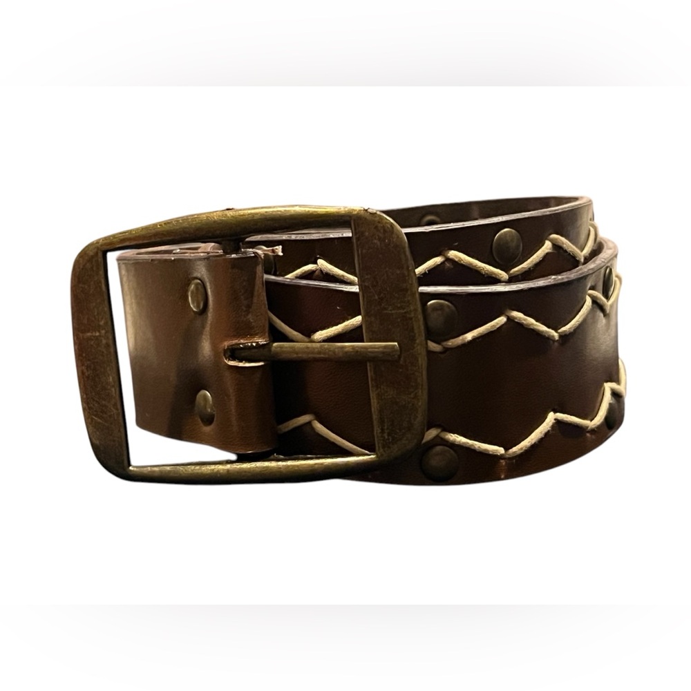 Brown Faux Leather Belt